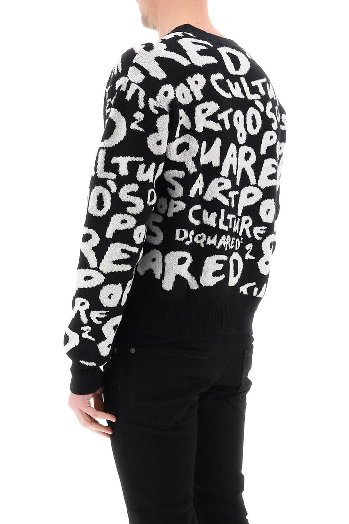 Allover Lettering Sweater - Dsquared2 - Men