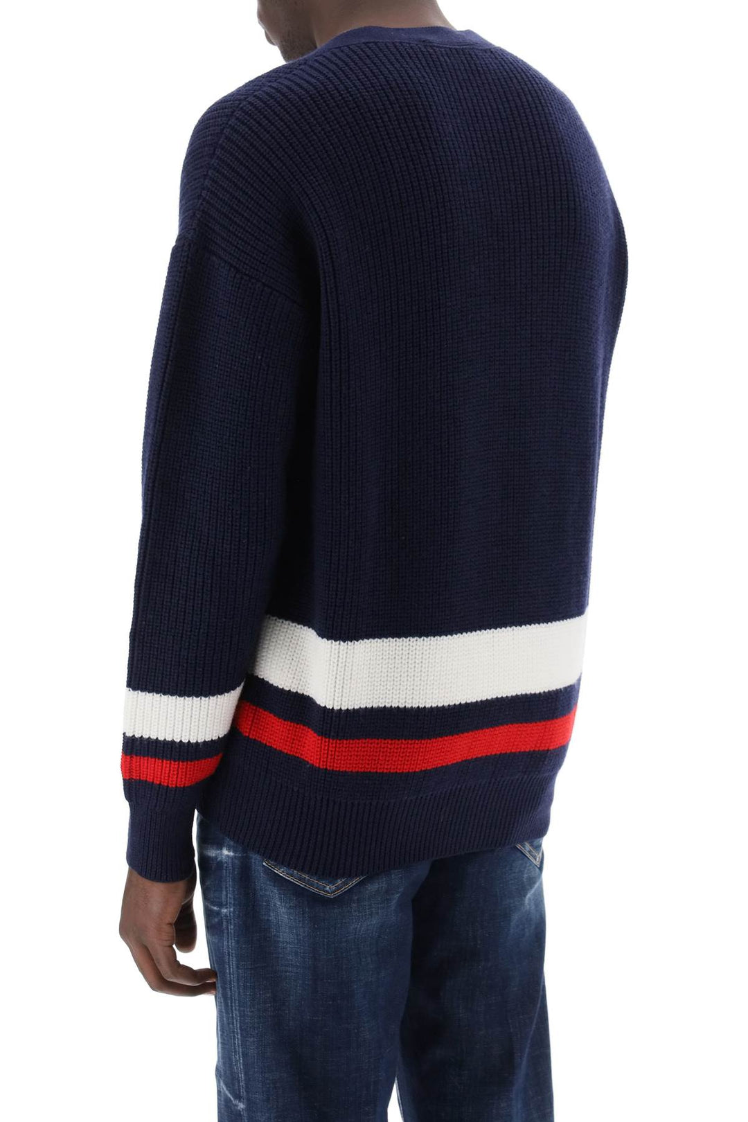 Varsity Cardigan With D2 Patch - Dsquared2 - Men