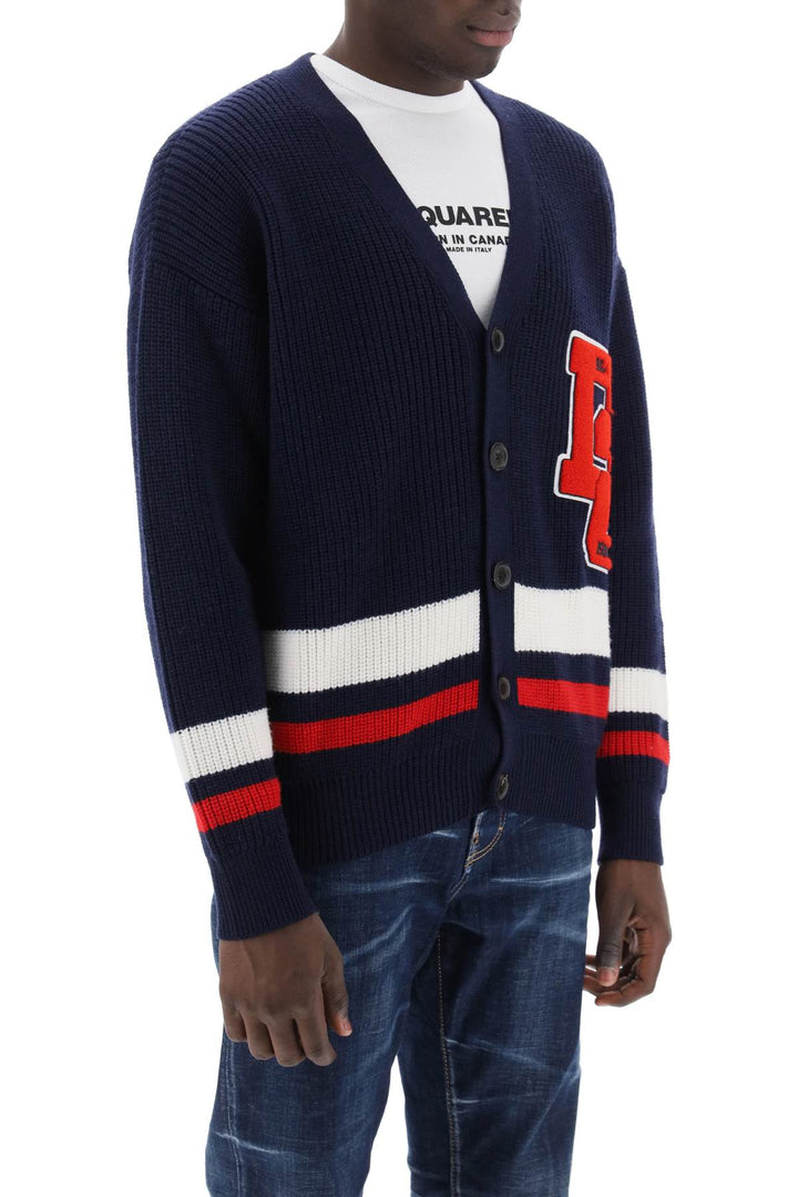 Varsity Cardigan With D2 Patch - Dsquared2 - Men