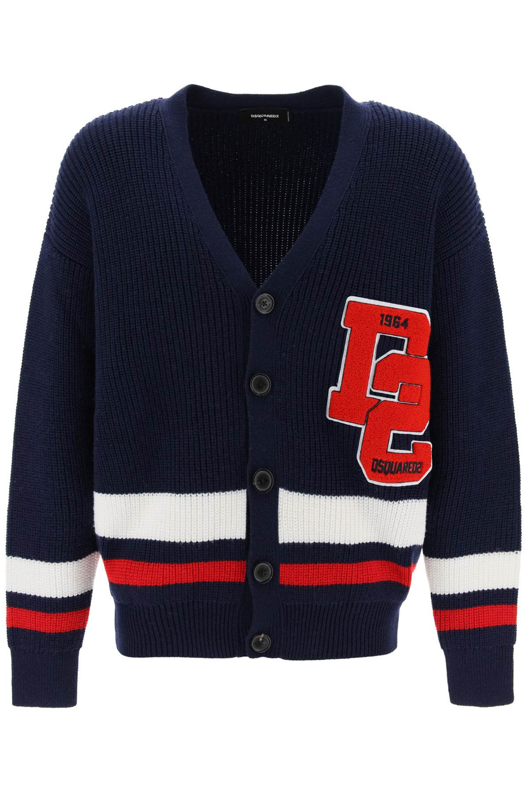 Varsity Cardigan With D2 Patch - Dsquared2 - Men