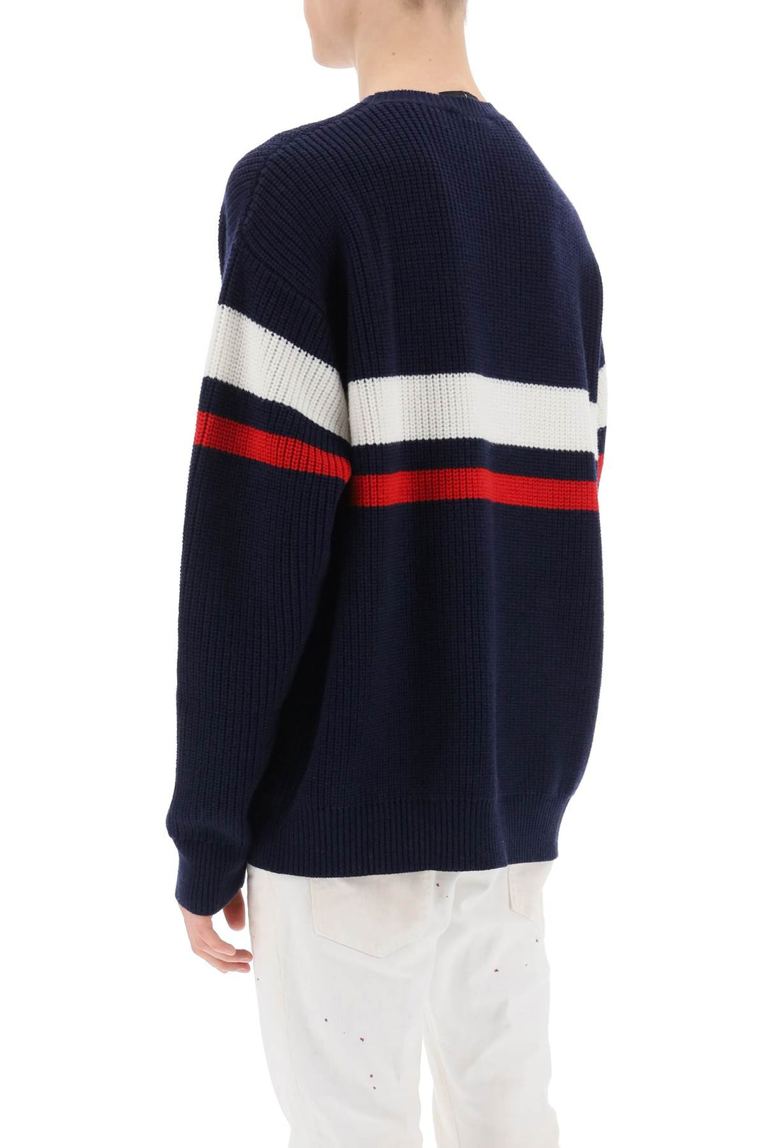 Wool Sweater With Varsity Patch - Dsquared2 - Men