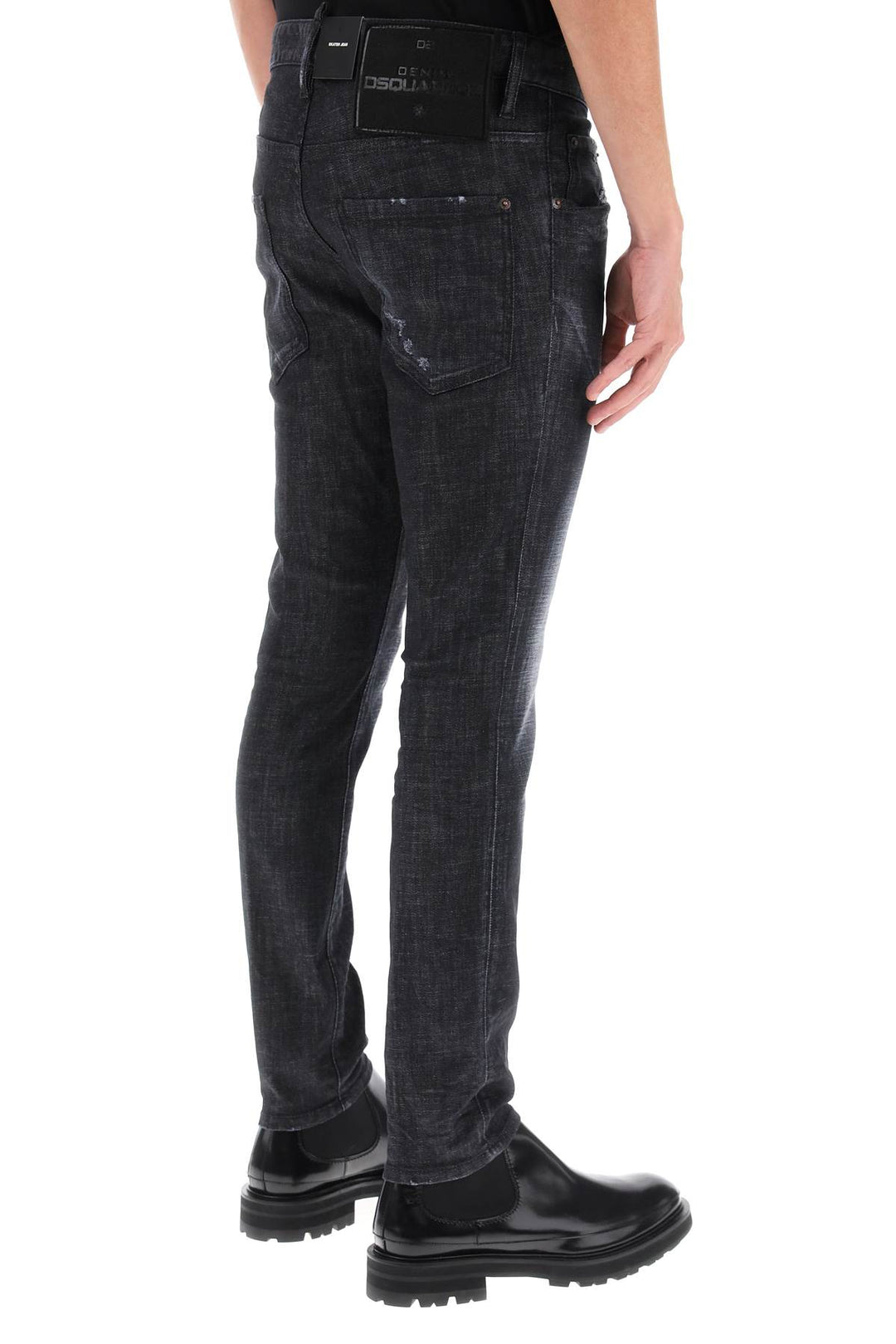 Skater Jeans In Black Clean Wash - Dsquared2 - Men