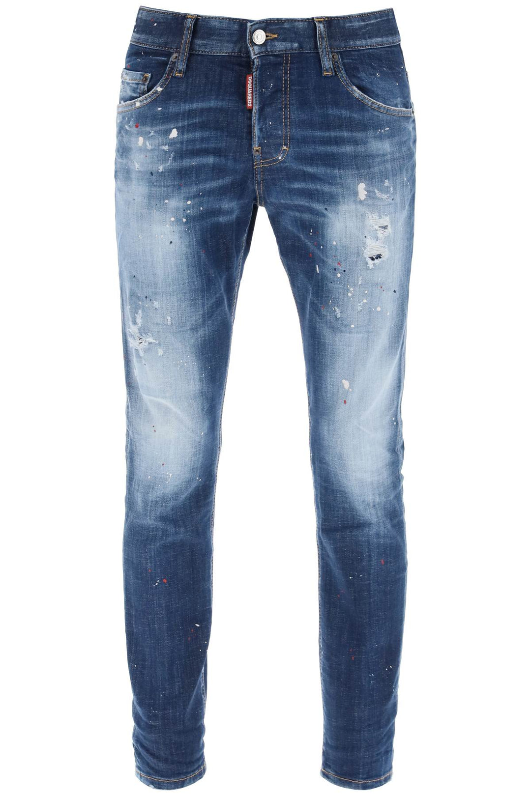 Medium Red Spots Wash Skater Jeans - Dsquared2 - Men