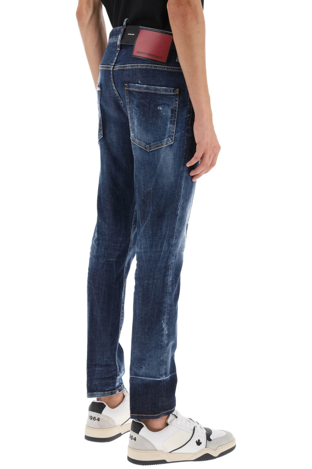 Dark Scar Wash Skater Jeans - Dsquared2 - Men