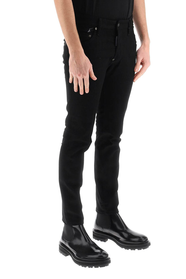 Skater Jeans In Black Bull Wash - Dsquared2 - Men