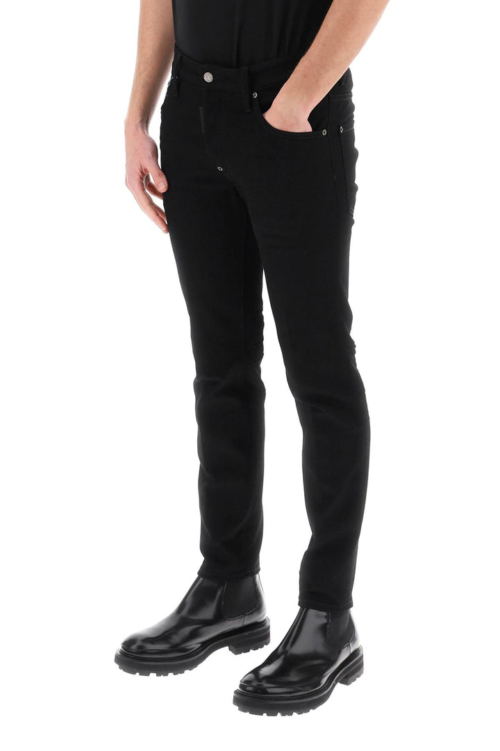 Skater Jeans In Black Bull Wash - Dsquared2 - Men