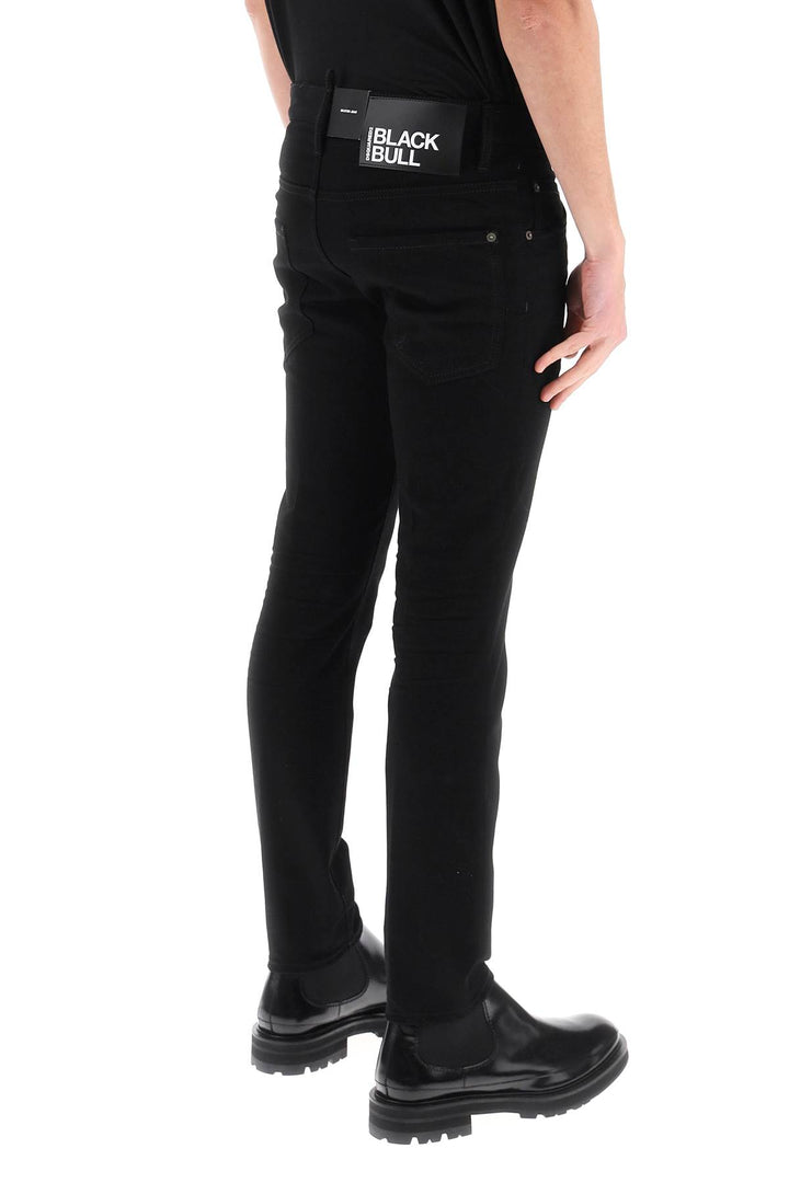 Skater Jeans In Black Bull Wash - Dsquared2 - Men