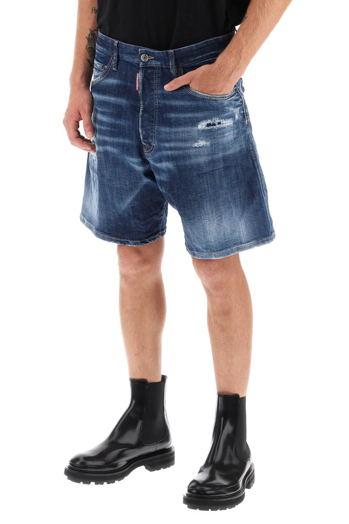 Loose Shorts In Used Denim - Dsquared2 - Men