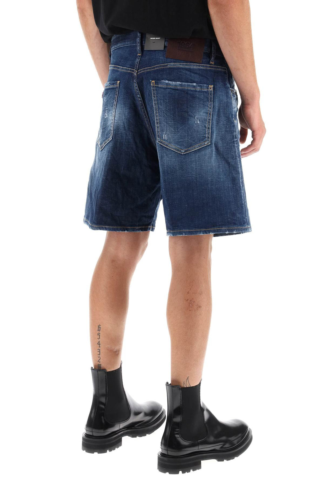 Loose Shorts In Used Denim - Dsquared2 - Men