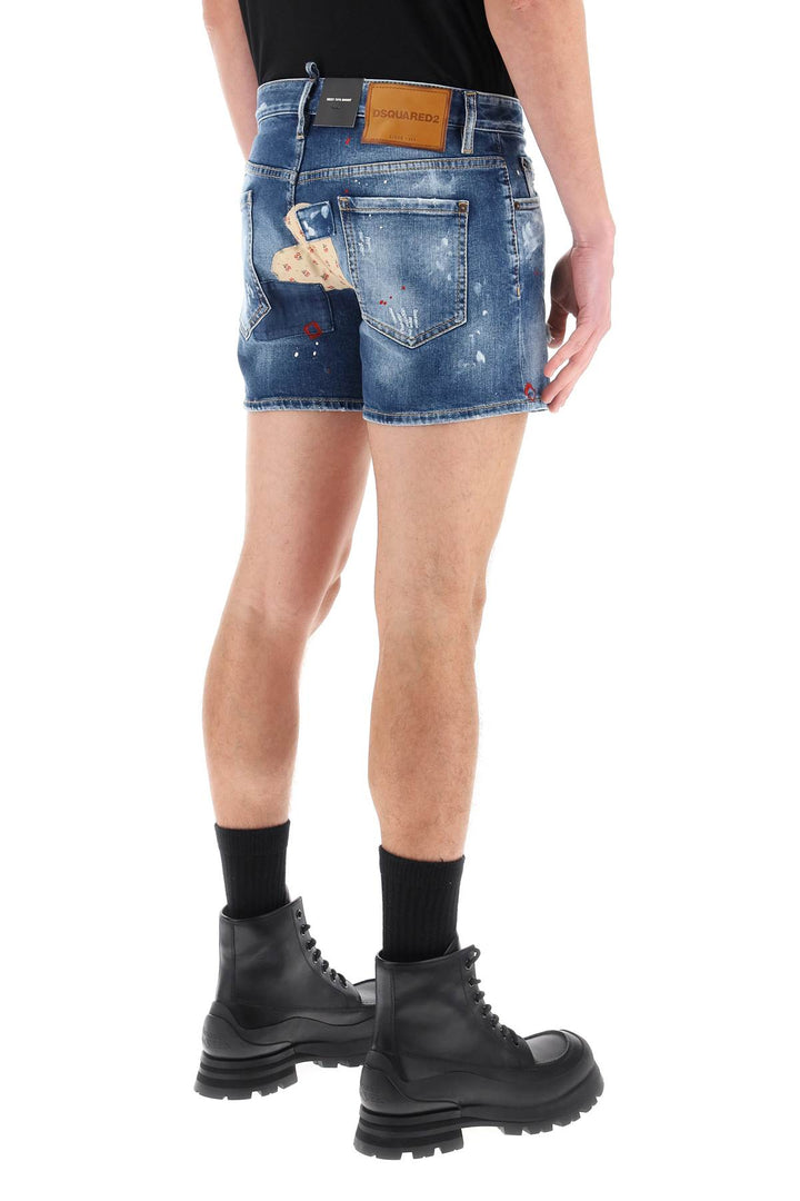 Sexy 70's Shorts In Worn Out Booty Denim - Dsquared2 - Men