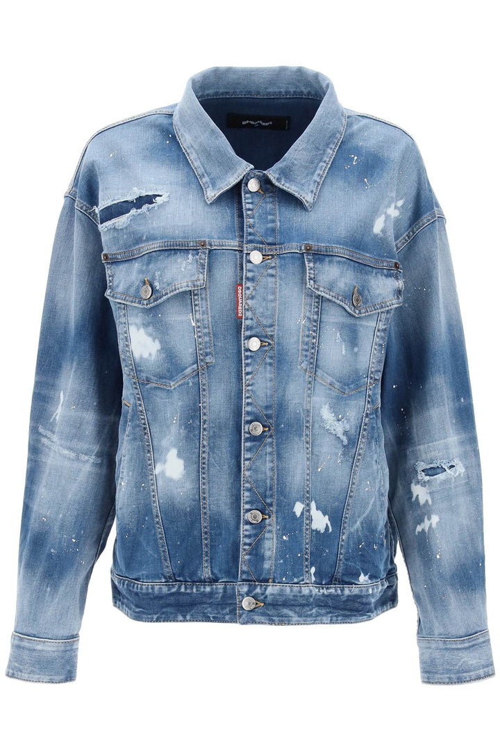 Medium Ice Spots Wash Denim Jacket - Dsquared2 - Women