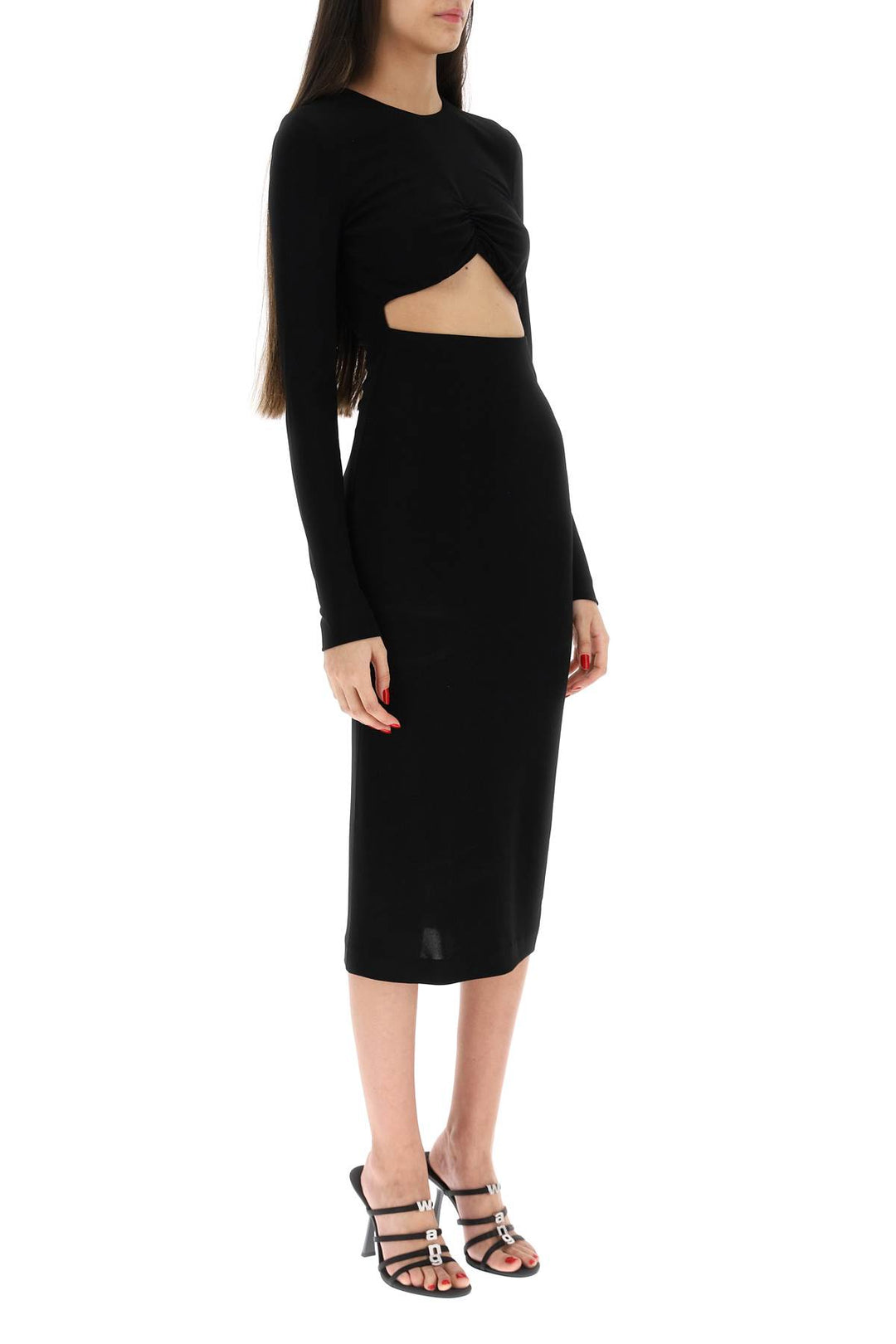 'Peekaboo' Jersey Midi Dress - Dsquared2 - Women