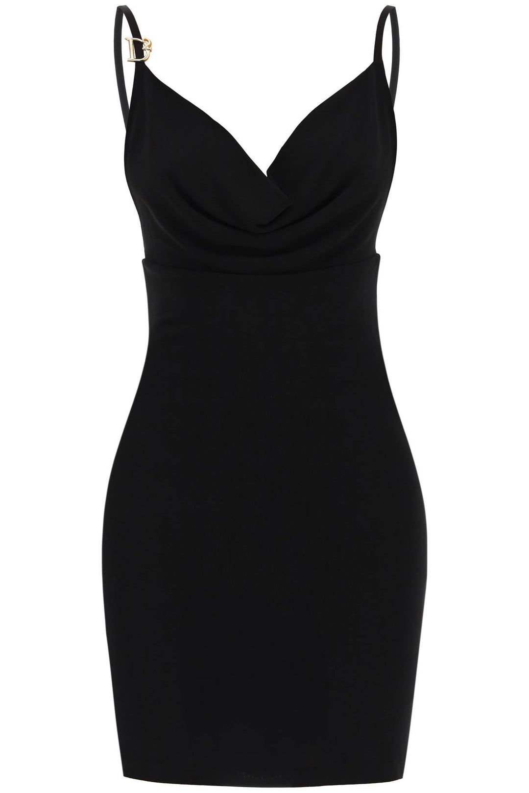 Sleeveless Mini Dress With Draped Neckline - Dsquared2 - Women