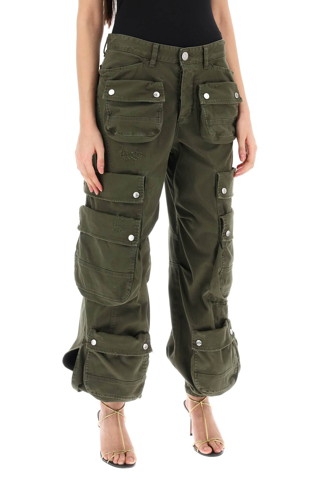 Wide Leg Cargo Pants - Dsquared2 - Women