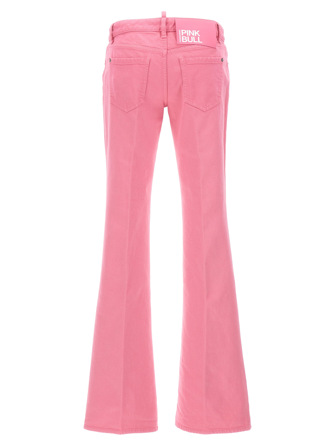 Medium Waist Flare Jeans Pink