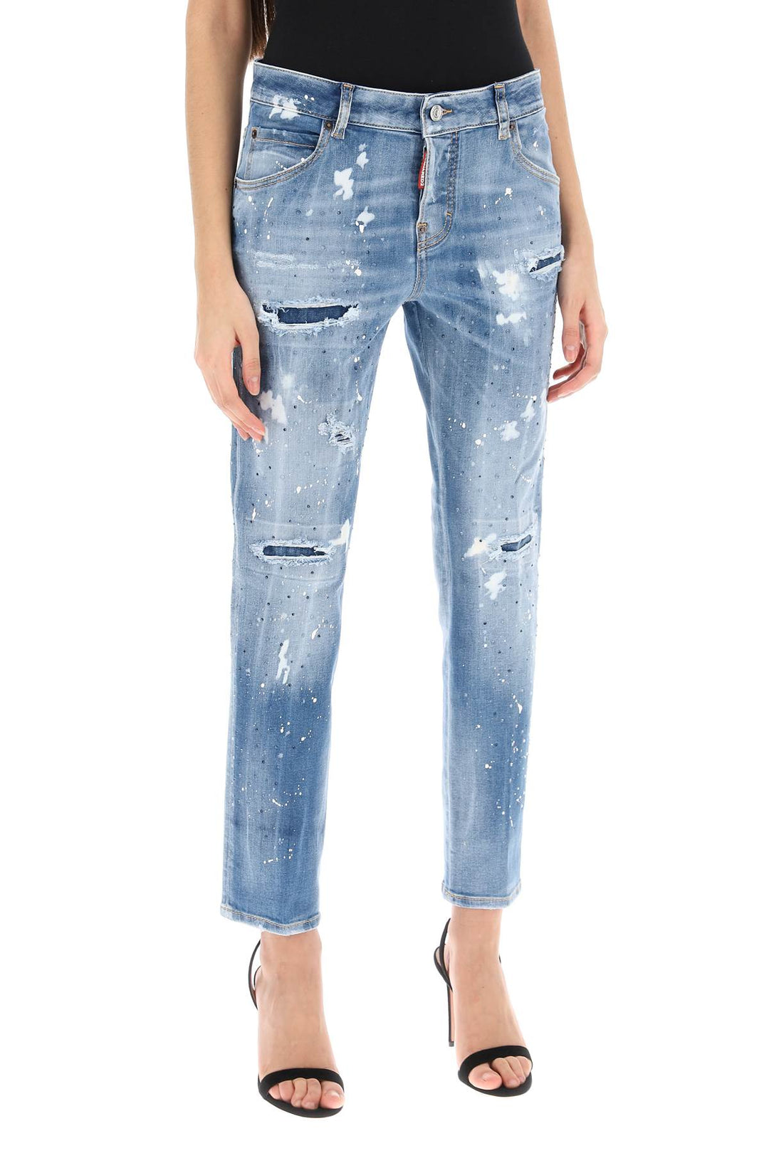 Cool Girl Jeans In Medium Ice Spots Wash - Dsquared2 - Women