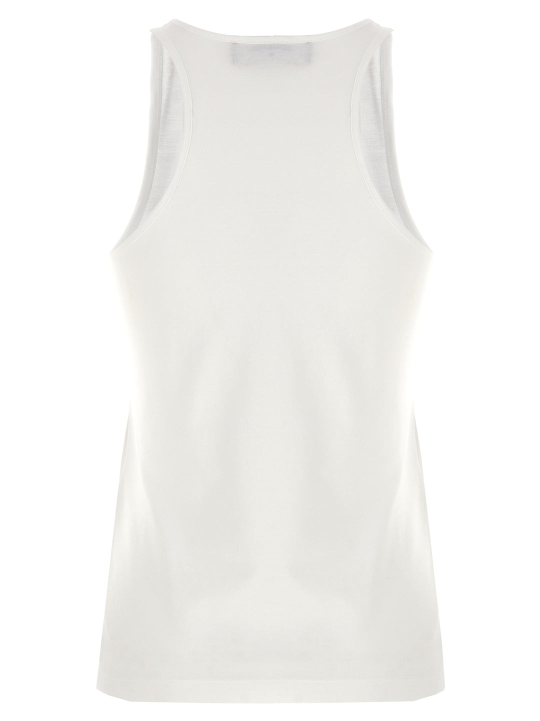 Logo Print Tank Top Tops White