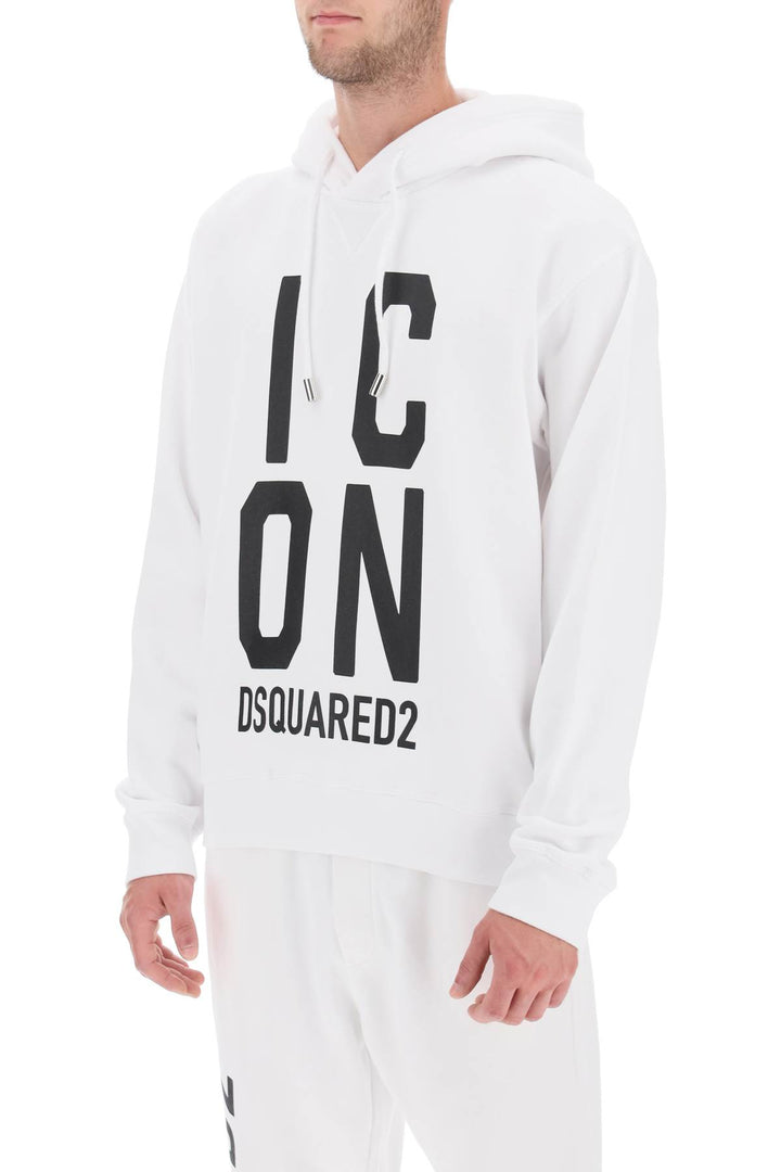 'Icon Squared' Cool Fit Hoodie With Logo Print - Dsquared2 - Men