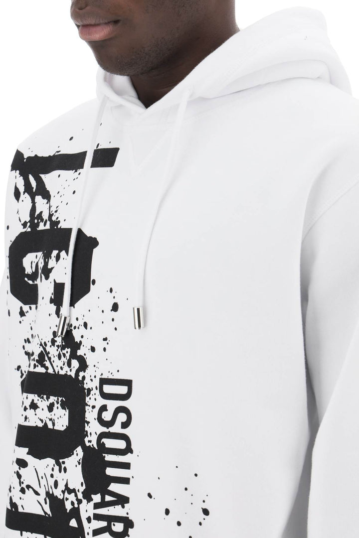 Cool Fit Hoodie With Icon Splash Print - Dsquared2 - Men