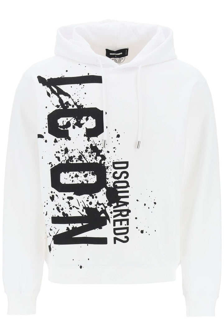 Cool Fit Hoodie With Icon Splash Print - Dsquared2 - Men