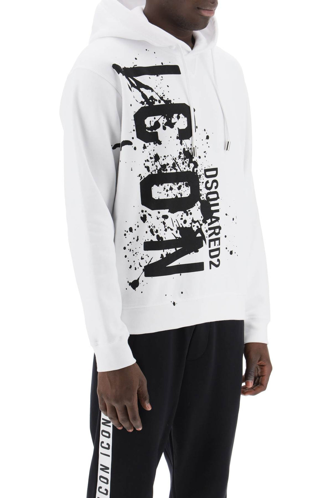 Cool Fit Hoodie With Icon Splash Print - Dsquared2 - Men