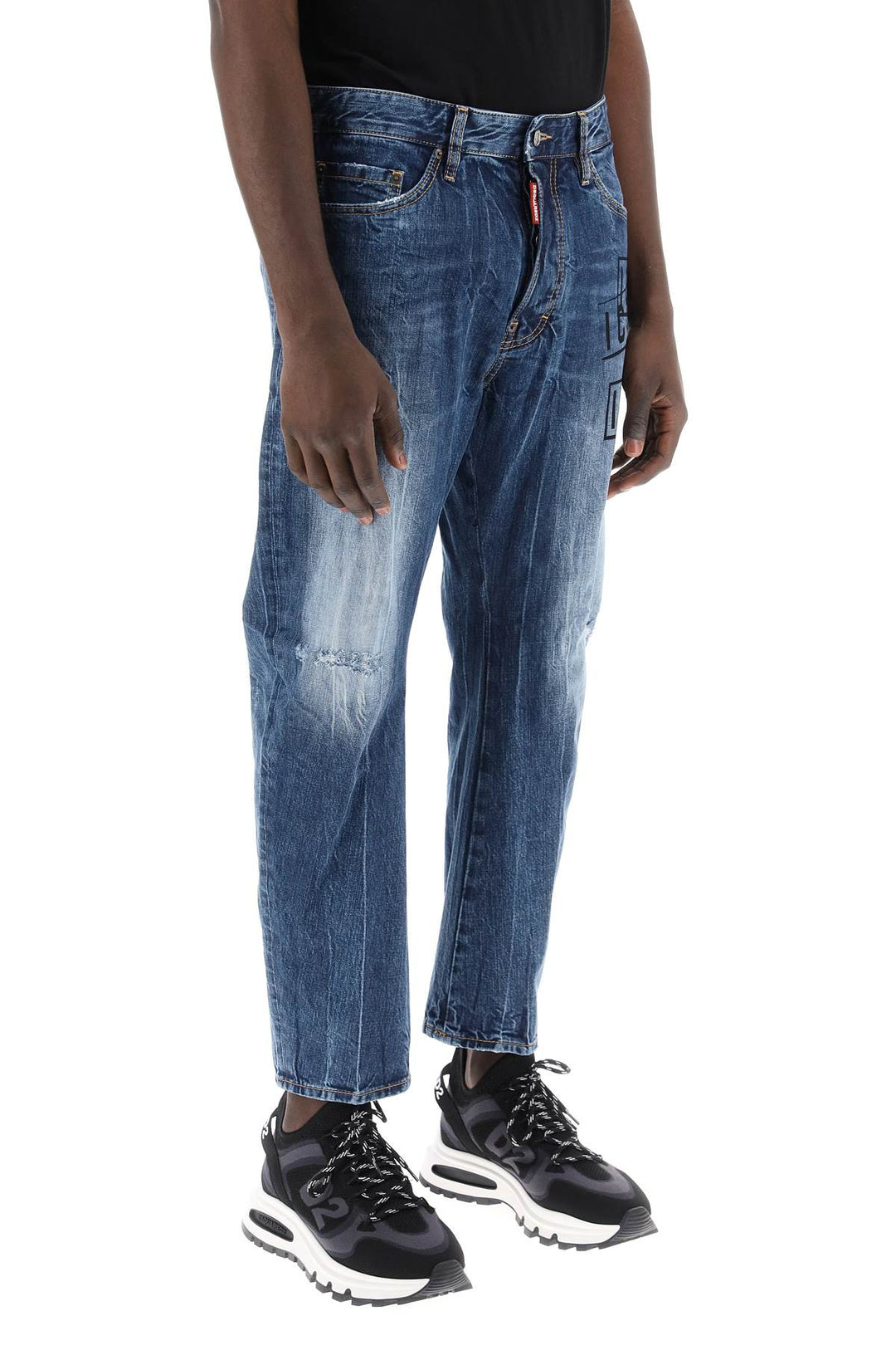 Jeans Bro In Icon Dark Wash Stamps - Dsquared2 - Men