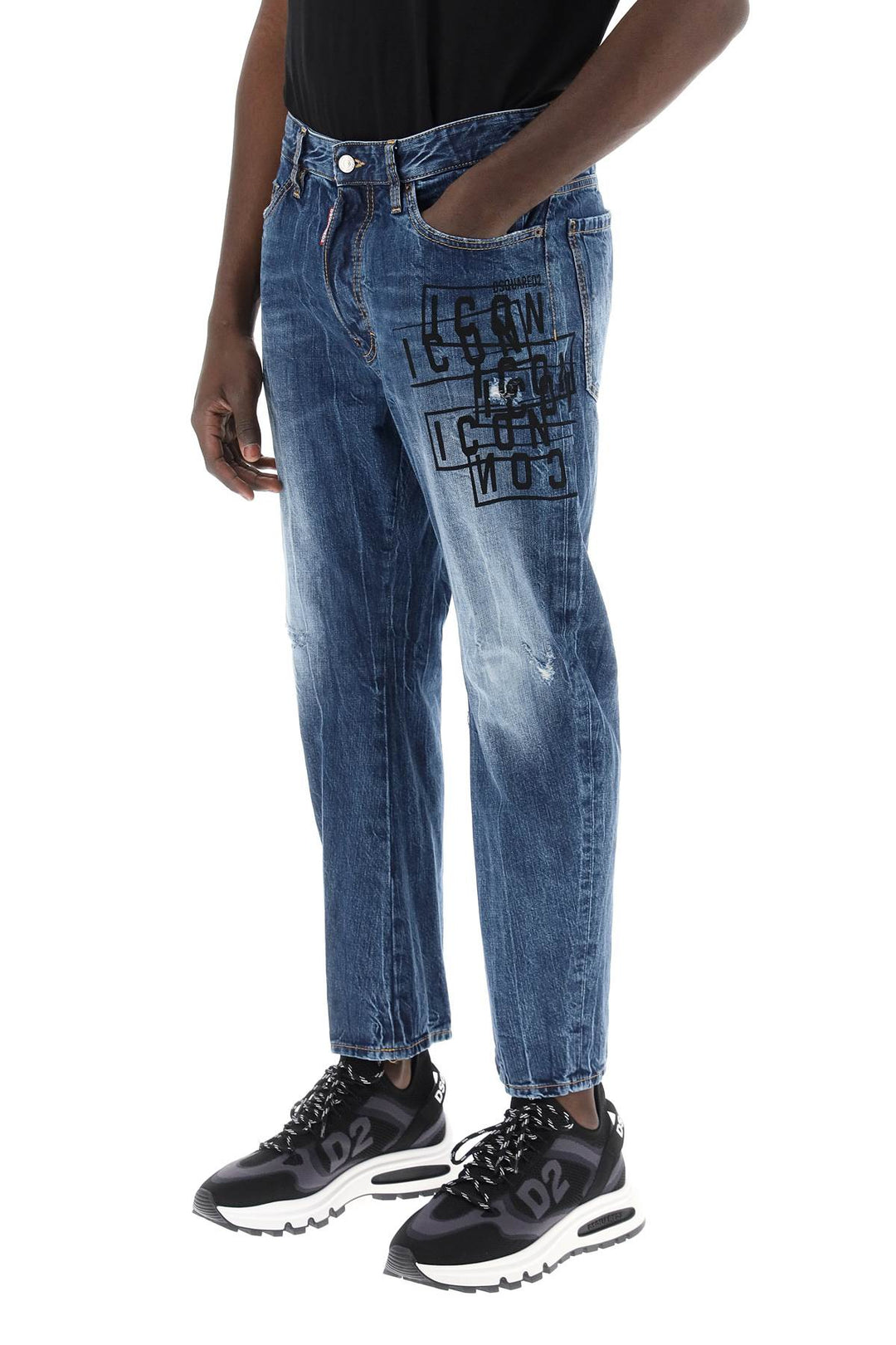 Jeans Bro In Icon Dark Wash Stamps - Dsquared2 - Men