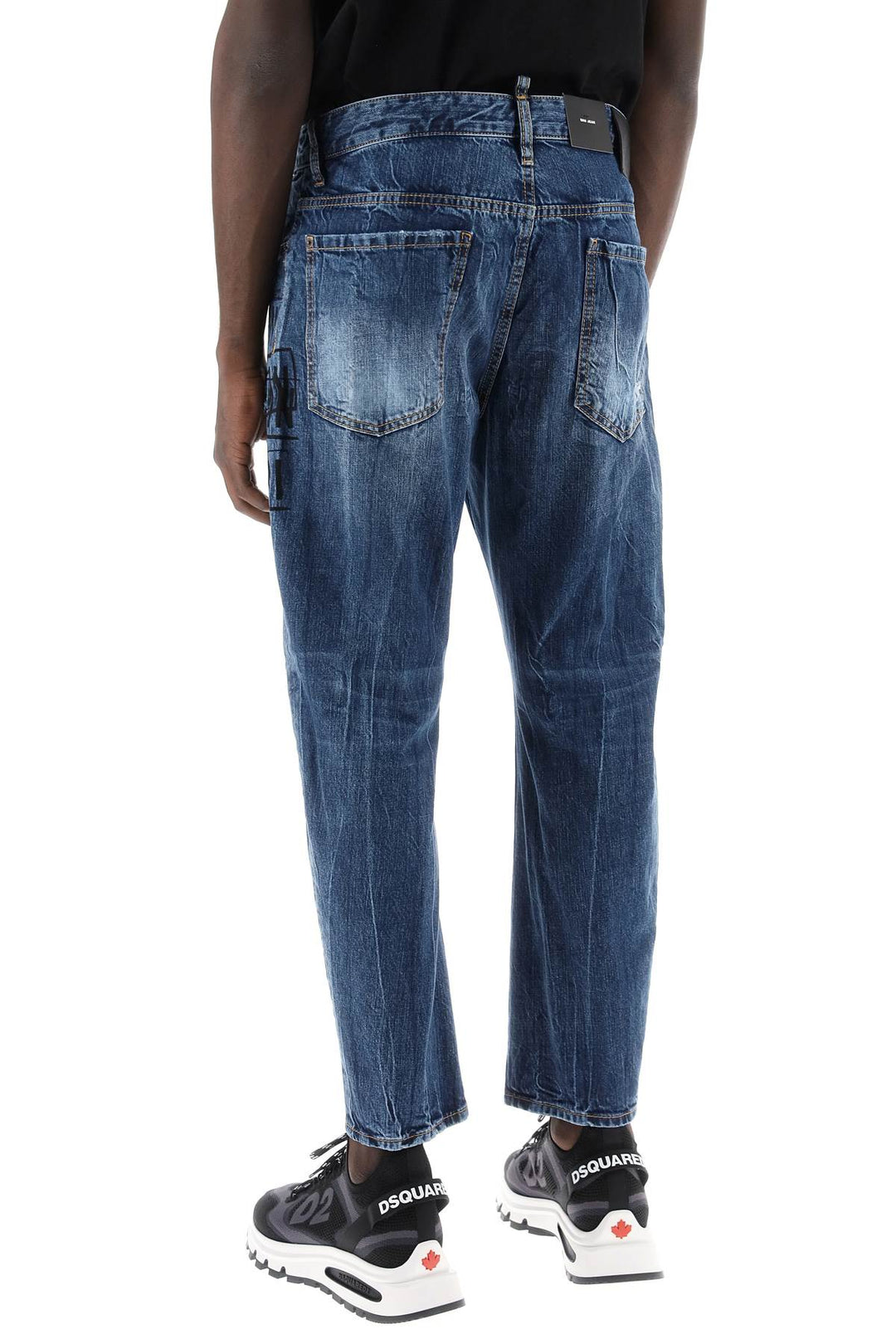 Jeans Bro In Icon Dark Wash Stamps - Dsquared2 - Men