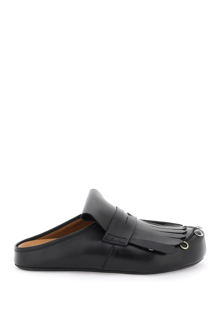 Leather Clogs With Bangs And Piercings - Marni - Men