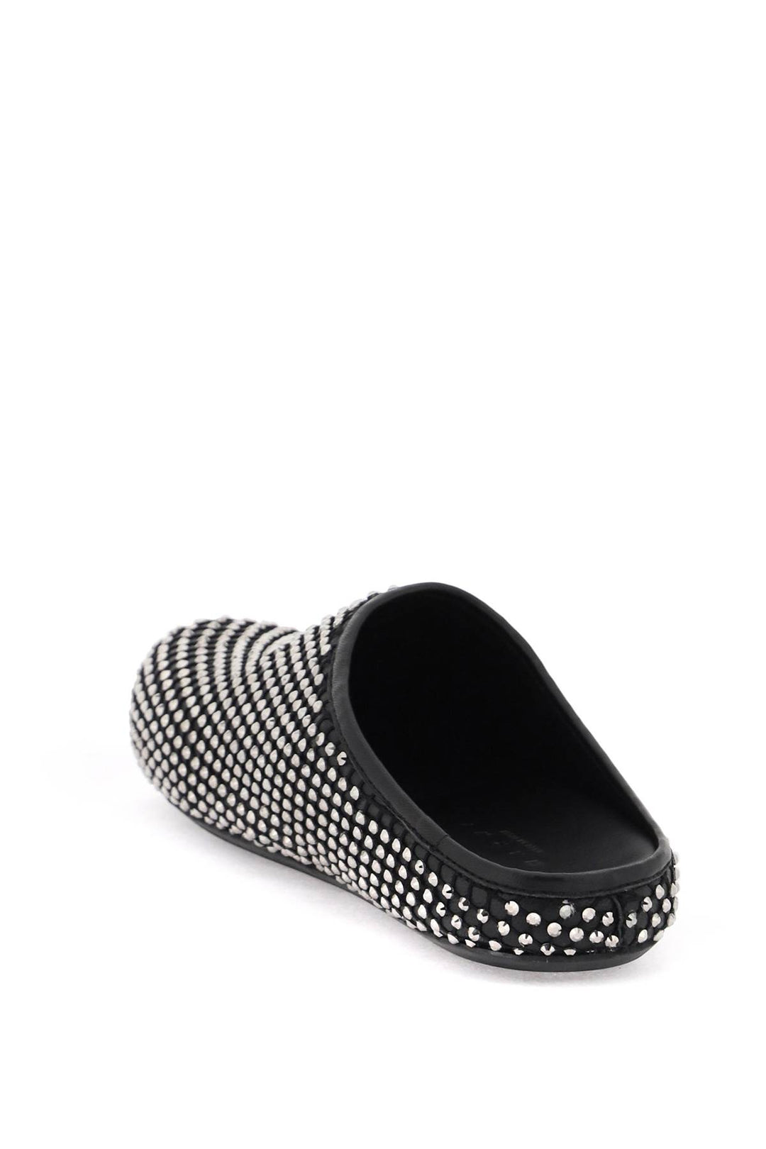 Leather Fussbett Clogs With Rhinestones - Marni - Women