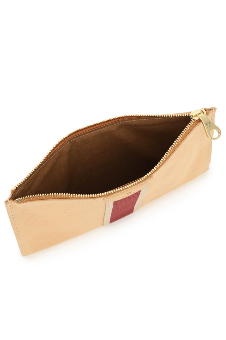 Leather Pouch With Ribbon - Il Bisonte - Women