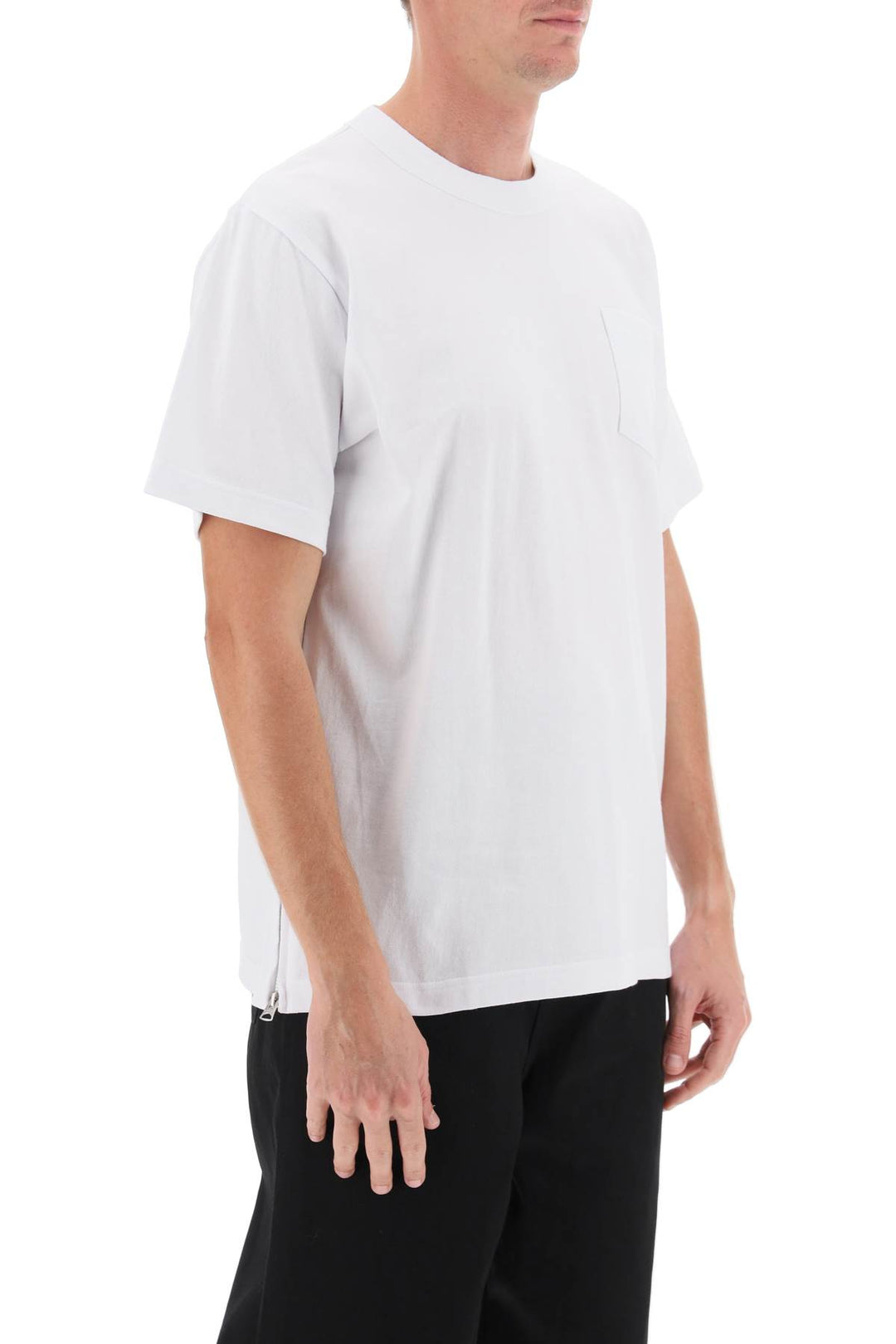 Side Zip T Shirt - Sacai - Men