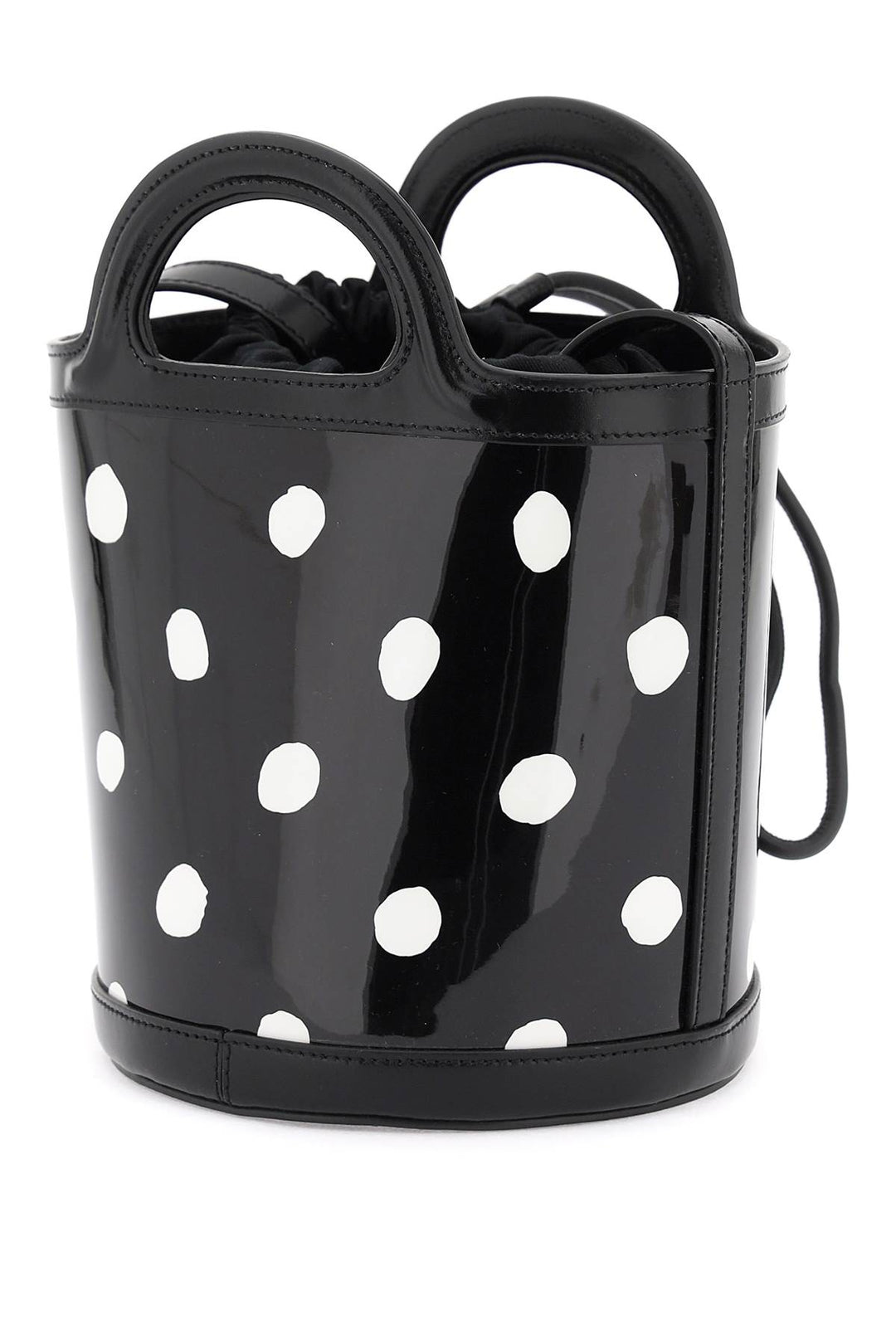 Patent Leather Tropicalia Bucket Bag With Polka Dot Pattern - Marni - Women