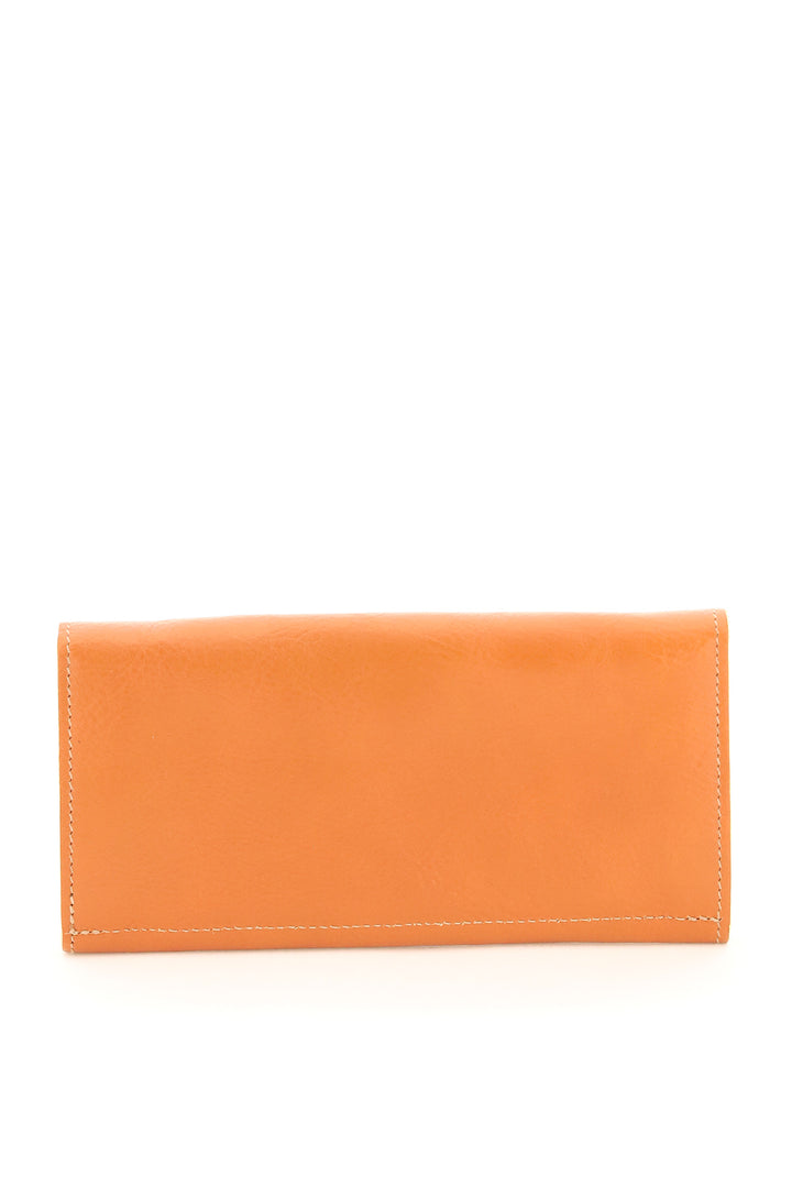 Double Cowhide Leather Long Wallet - Il Bisonte - Women