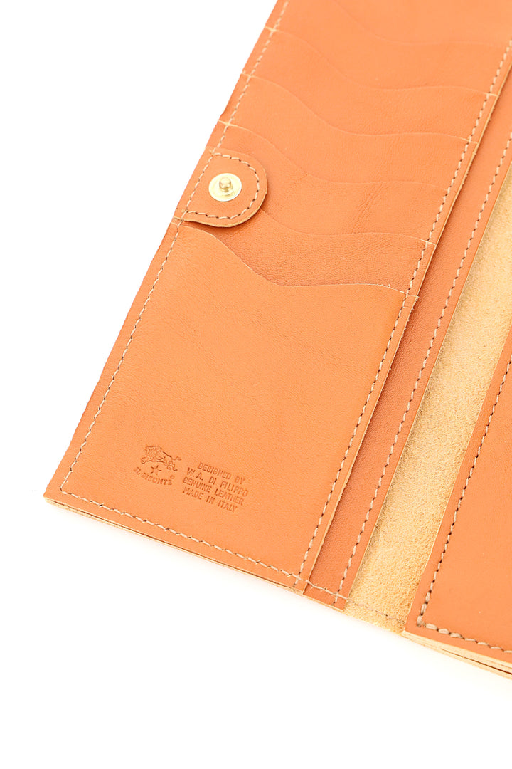 Double Cowhide Leather Long Wallet - Il Bisonte - Women