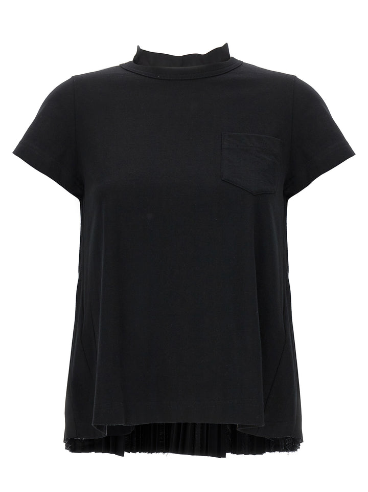 Back Pleated T-Shirt Black