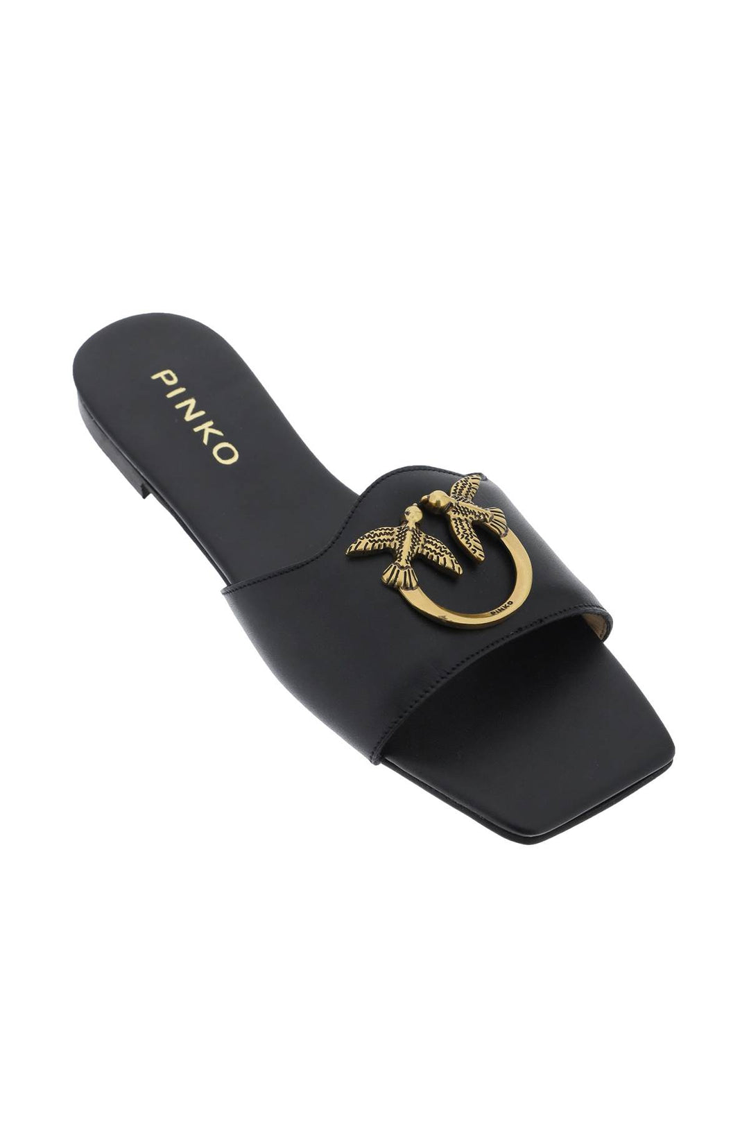 Love Birds Leather Slides - Pinko - Women