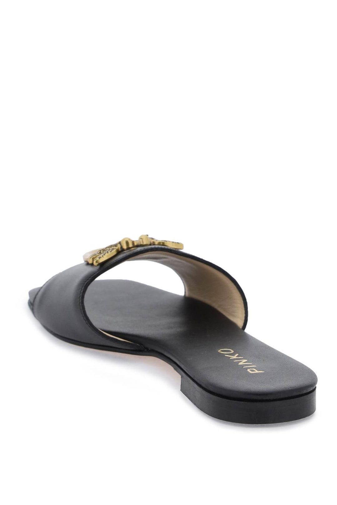 Love Birds Leather Slides - Pinko - Women