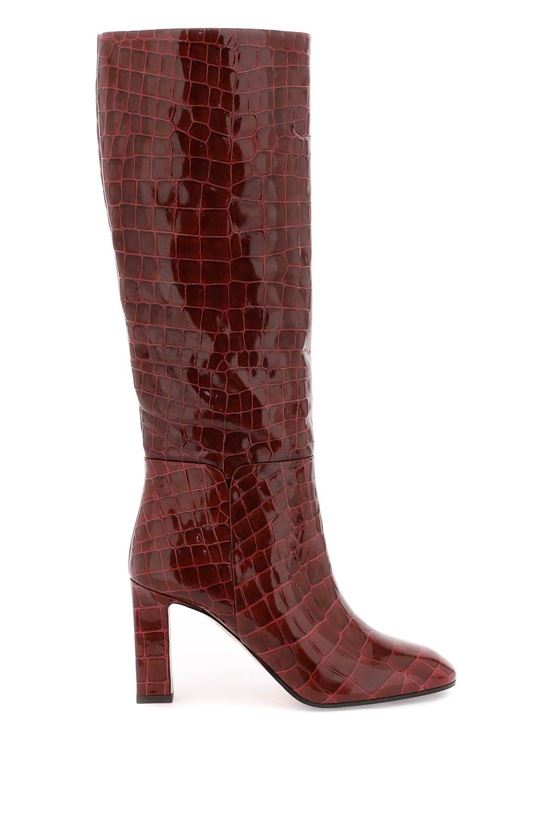 Sellier Boots In Croc Embossed Leather - Aquazzura - Women