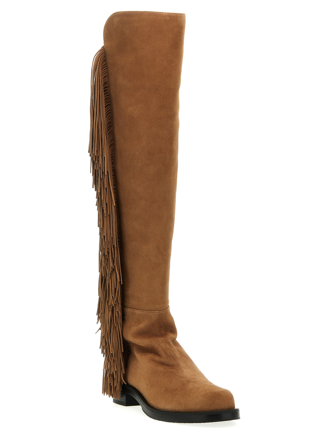 5050 Bold Fringe Boots, Ankle Boots Beige