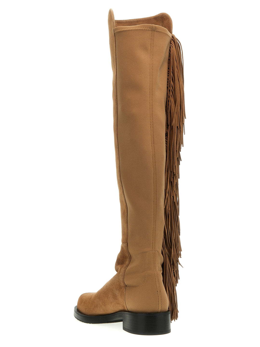 5050 Bold Fringe Boots, Ankle Boots Beige