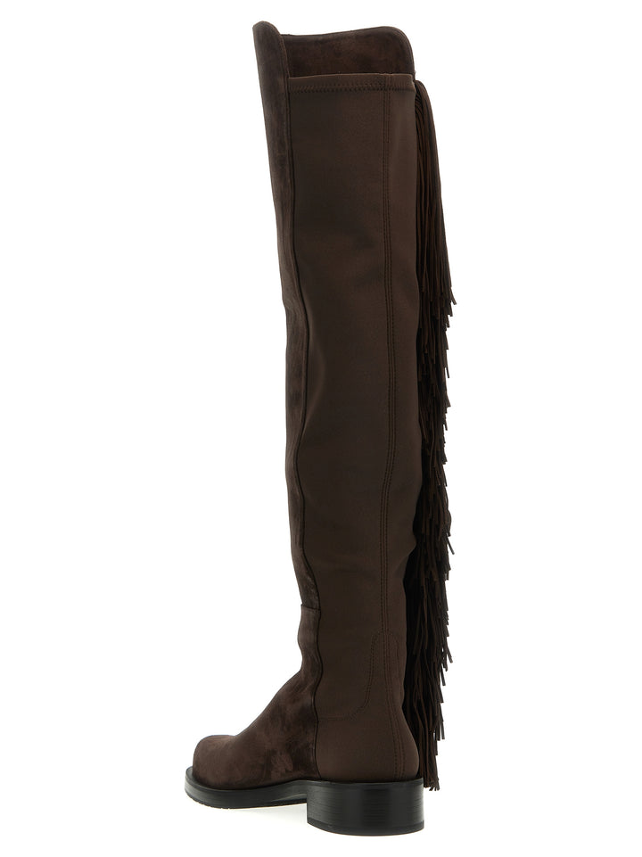 5050 Bold Fringe Boots, Ankle Boots Brown