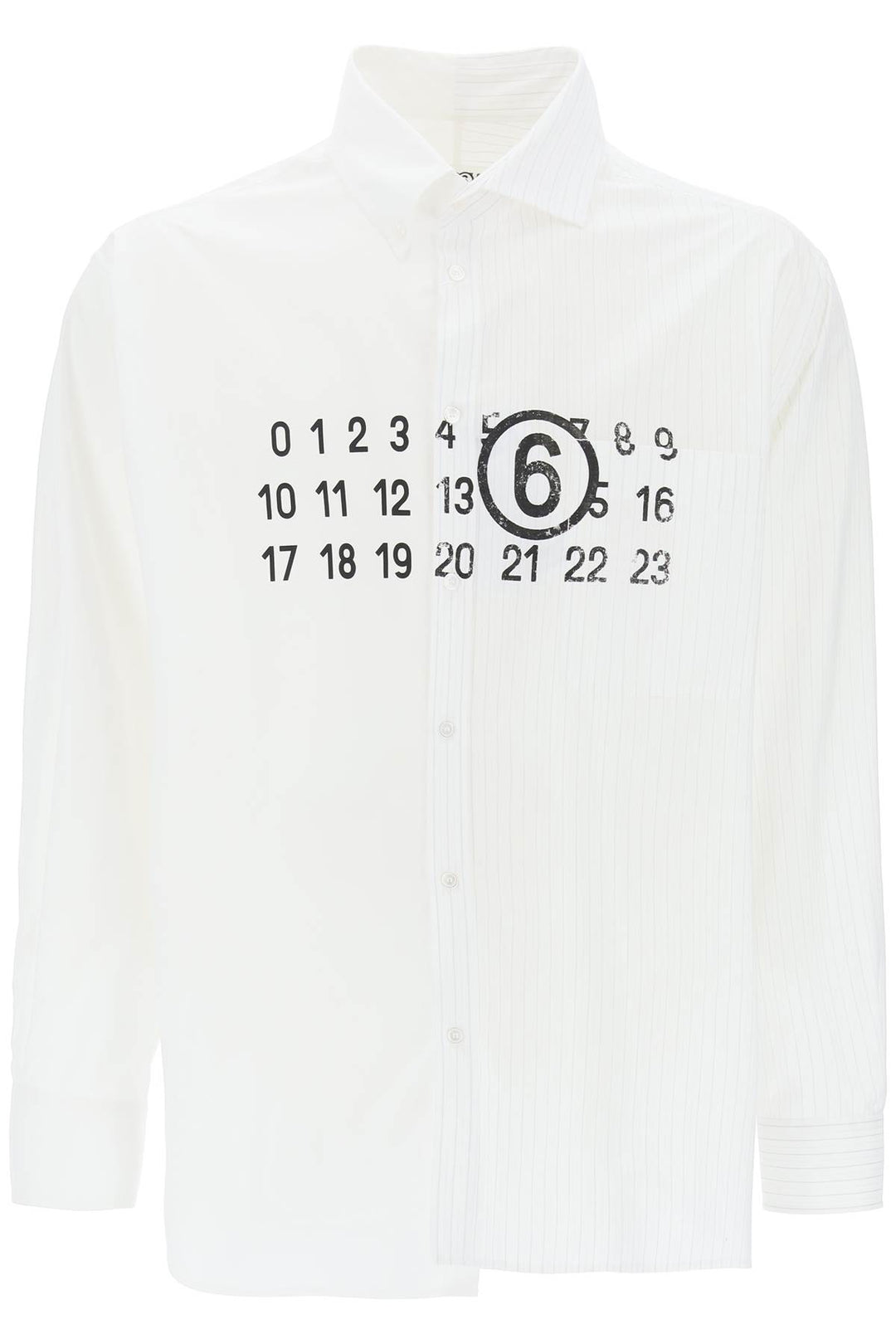 Camicia Spliced Con Grafica Numerica - MM6 Maison Margiela - Men