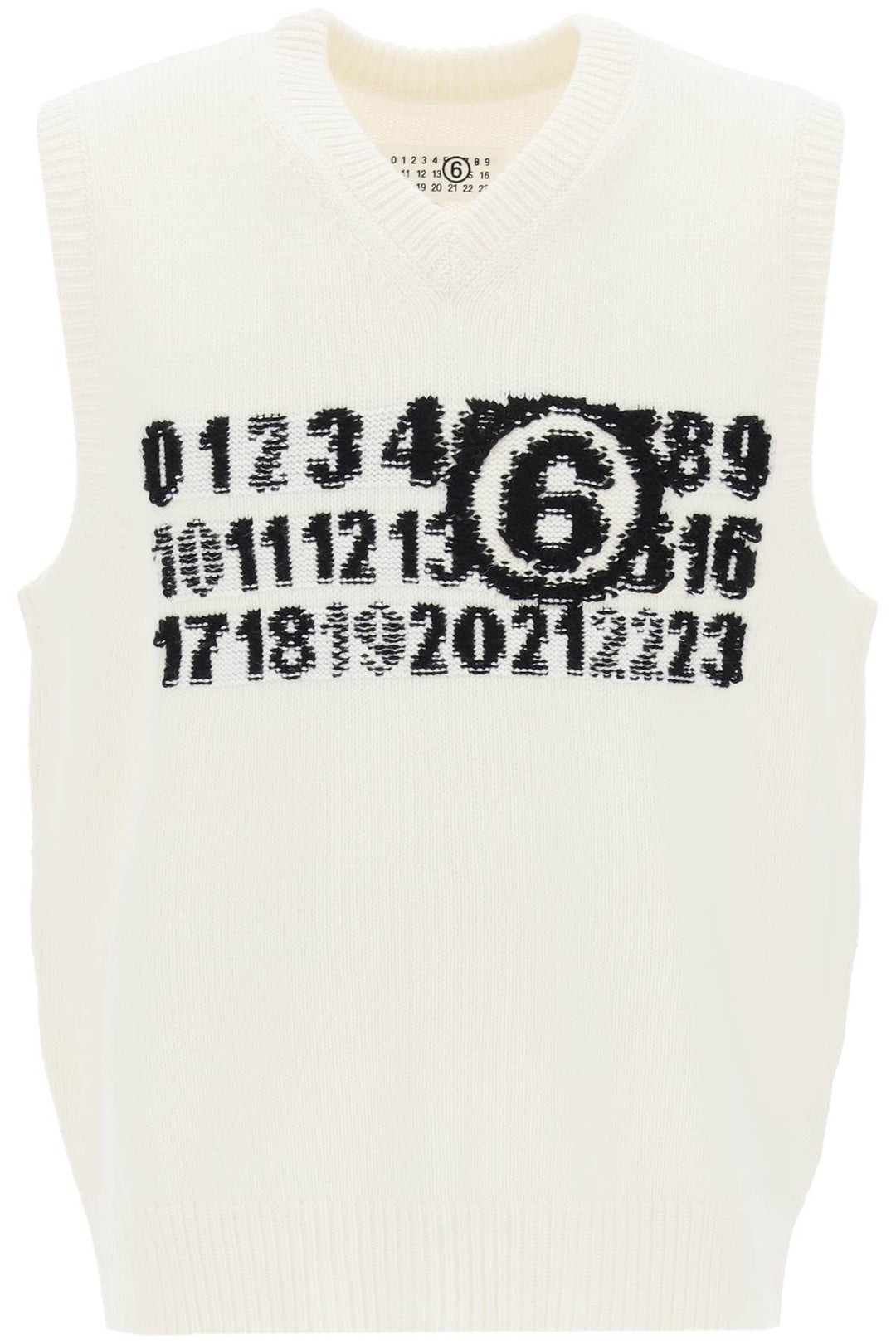 Vest With Jacquard Numeric Logo - MM6 Maison Margiela - Men