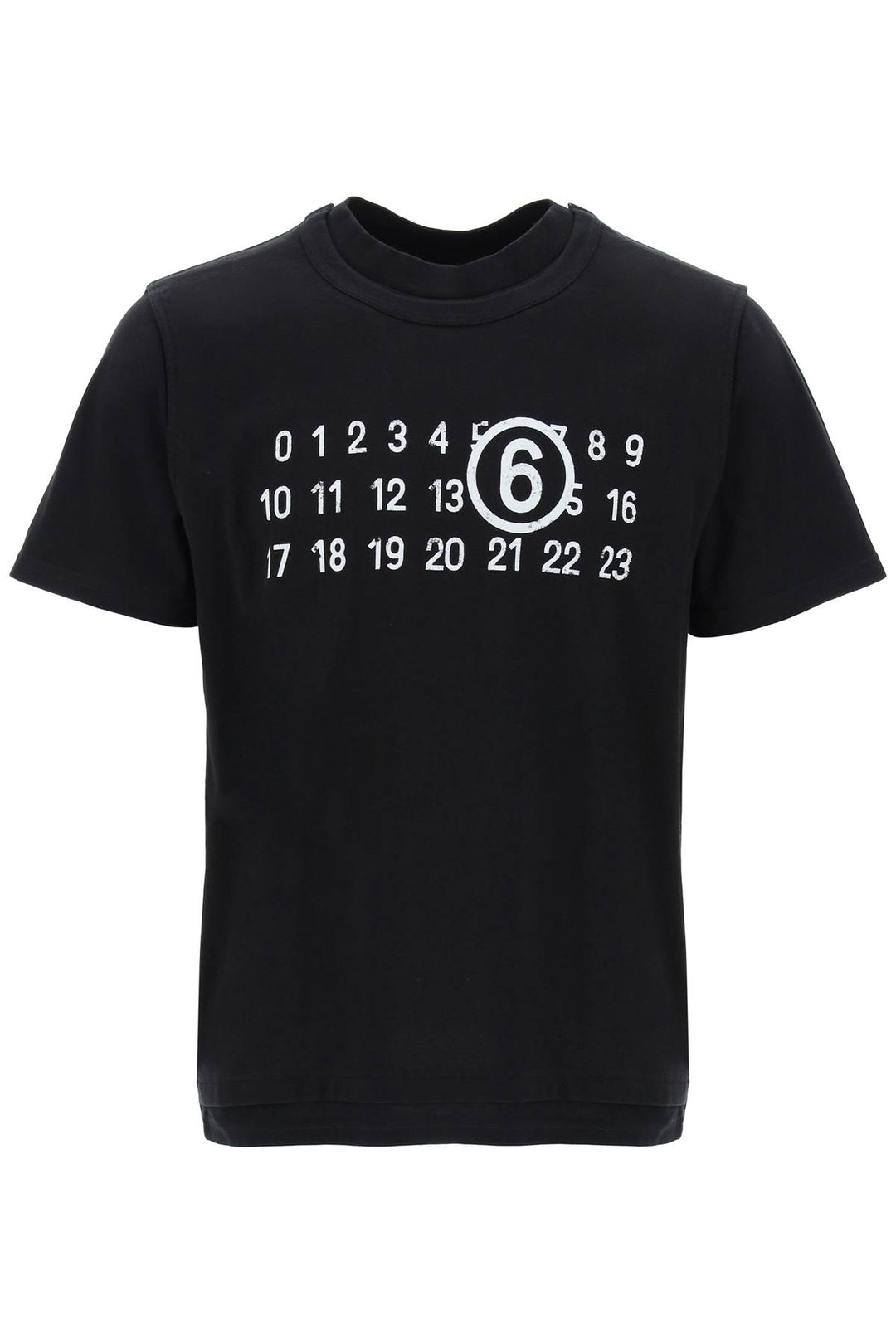 T Shirt Effetto Stratificato Con Stampa Numeric Signature - MM6 Maison Margiela - Men