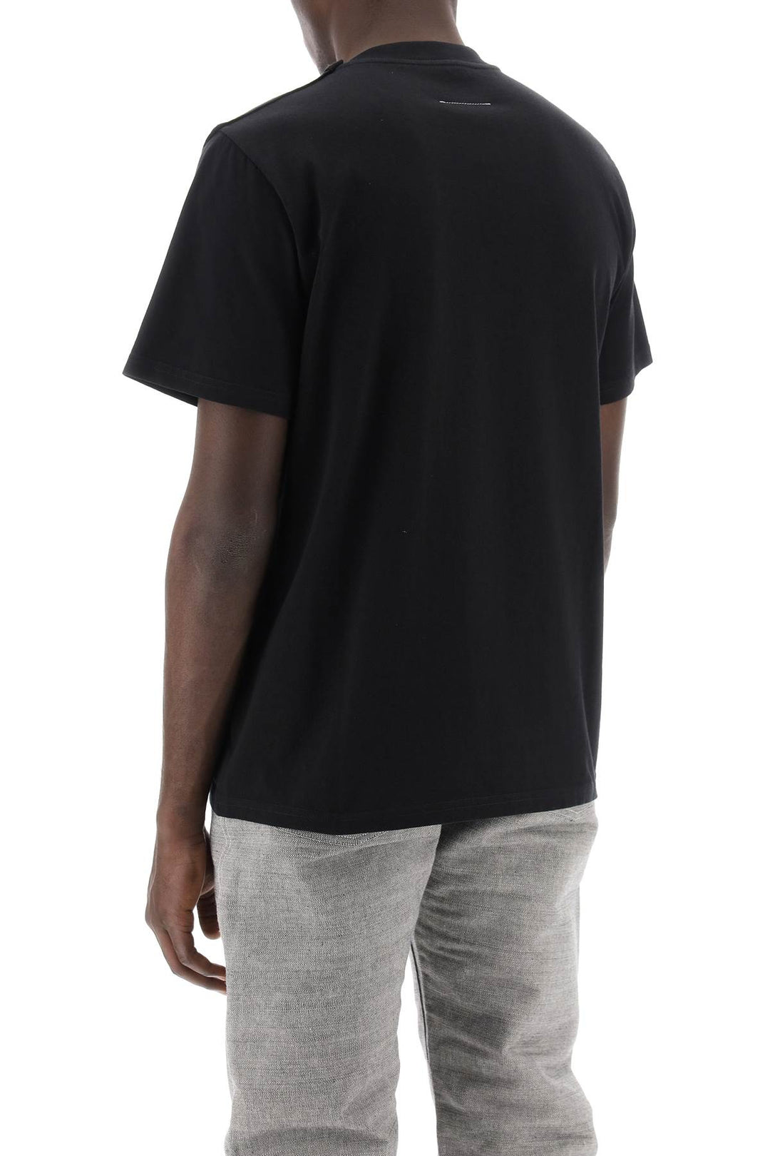 T Shirt Effetto Stratificato Con Stampa Numeric Signature - MM6 Maison Margiela - Men