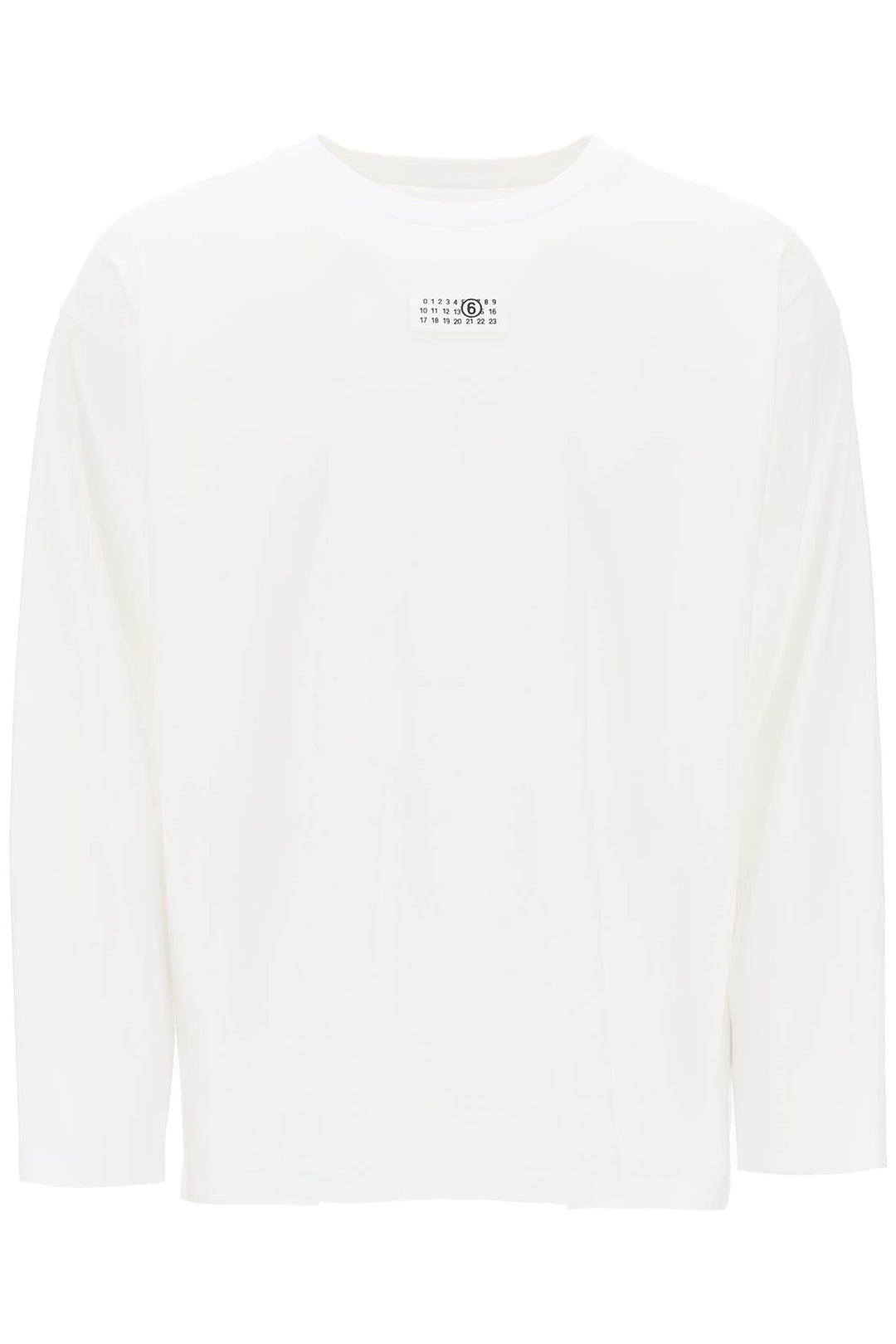 Long Sleeved T Shirt With Logo Label - MM6 Maison Margiela - Men