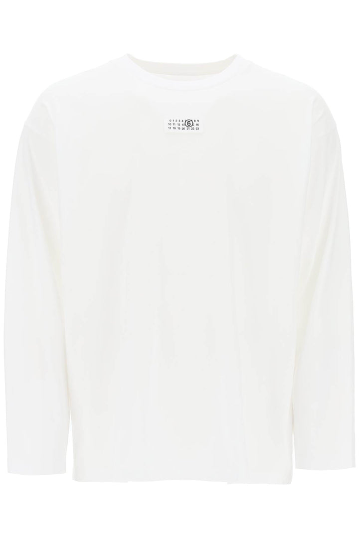 Long Sleeved T Shirt With Logo Label - MM6 Maison Margiela - Men