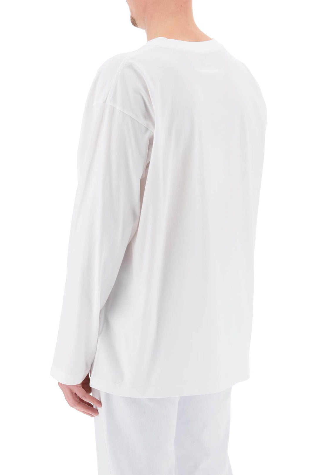 Long Sleeved T Shirt With Logo Label - MM6 Maison Margiela - Men