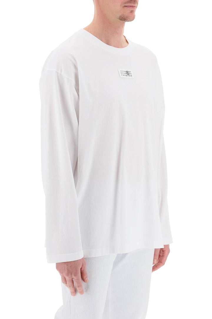 Long Sleeved T Shirt With Logo Label - MM6 Maison Margiela - Men